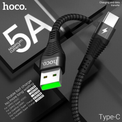 Hoco Samsung Galaxy S10 S9 S8 Plus Fast Charger 4F USB-C Type-C Charging Cable 