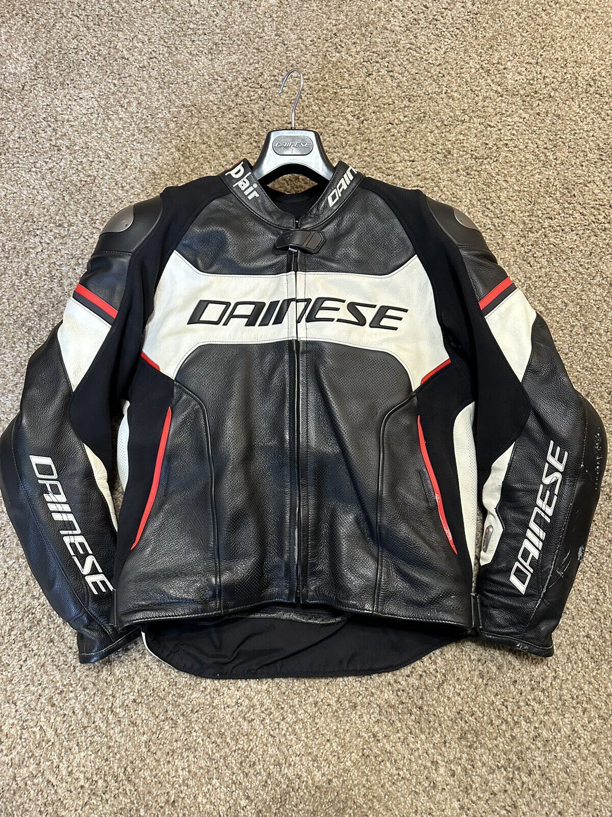 DAINESE RACING 3 D-AIR® PERF. LEATHER JACKET SIZE 50