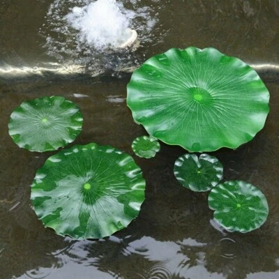 10er Pack 10 / 20cm EVA Künstliche Schwimmende Lotusblätter Seerose Pads Teich - Bild 1 von 4
