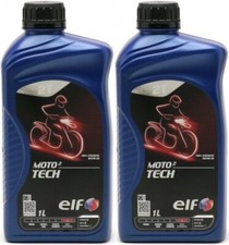Elf Moto 2 tech 2T vollsynthetisches Motorrad Motoröl 2x 1l = 2 Liter