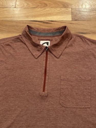 Mountain Khakis 1/4 Zip Polo Red Short Sleeve Golf Jackson Shirt Men’s Size XXL - Picture 4 of 12