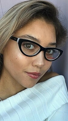 Mikli by Alain Mikli  ML1222 01M Black/White Cat Eye Women's Eyeglasses Frame .