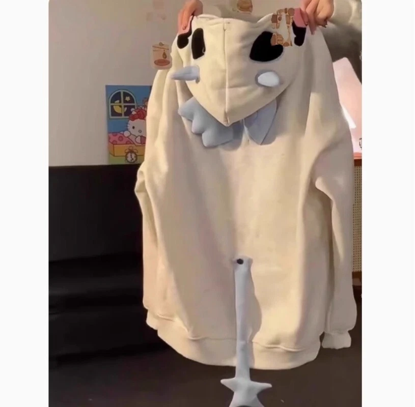 ¡Lo último! Cárdigan grueso araña con cola sudadera con capucha abrigo suelto para damas Foto 2 de 3