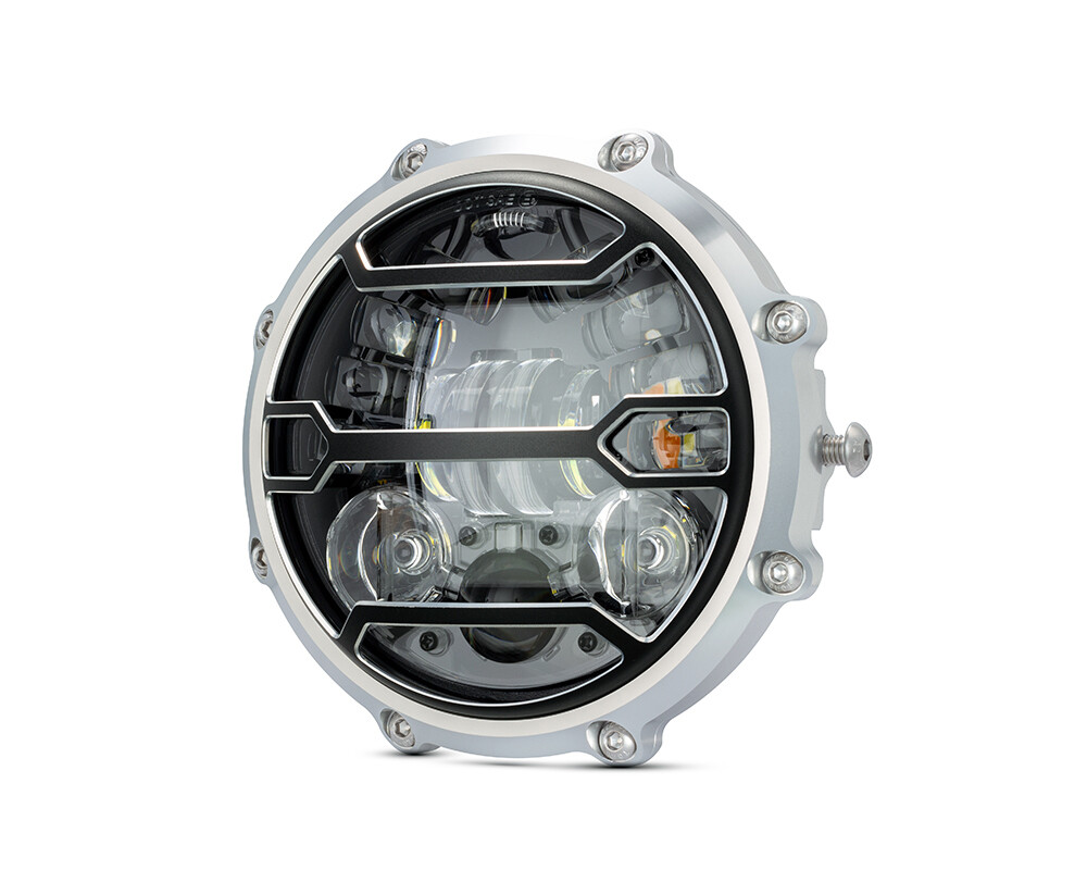 Alchemy Parts Motorfiets dubbele verticale gestapelde projector koplamp en beugel set | E-gemarkeerd | Streetfighter, Cafe Racer (44mm tot 45mm