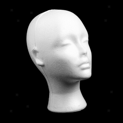 Schaum Mannequin weiblicher Kopf Modell Dummy Perücke Brille Hut Display