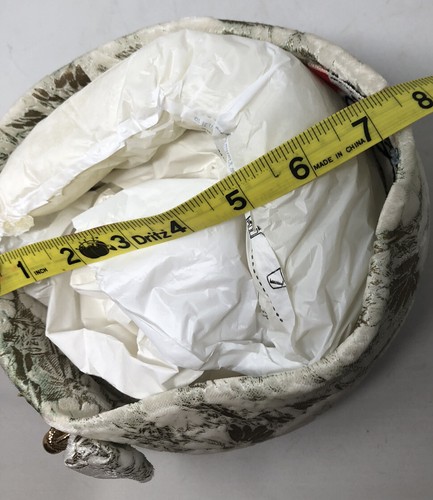 Pill Box Hat Mr John Classic NY Paris 7” Antique White/brown Dress Up 1940’s - Picture 4 of 6