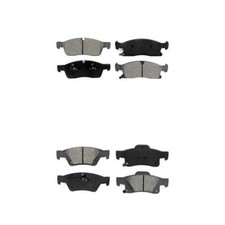 For Jeep Grand Cherokee Dodge Durango Front Rear Semi-Metallic Brake Pads Kit 