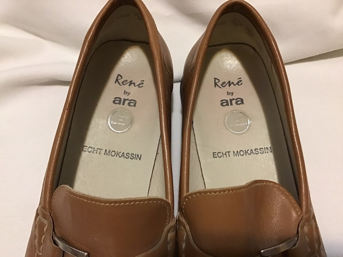 Rene by ARA German Beige Leather Buckle Loafers US 8.5/UK 6  display picture 3