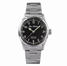 San Martín Retro Field Watch SN0034A- Black Texture Dial-Swiss Ronda Quartz-NEW