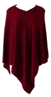 Cashmere Poncho Pashmina Wool Cape Wrap Soft Warm Women Long Sleeve Maroon
