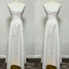 1960s Vintage Wedding Dress Sleeveless Victorian Corset Off Shoulder Bridal Gown