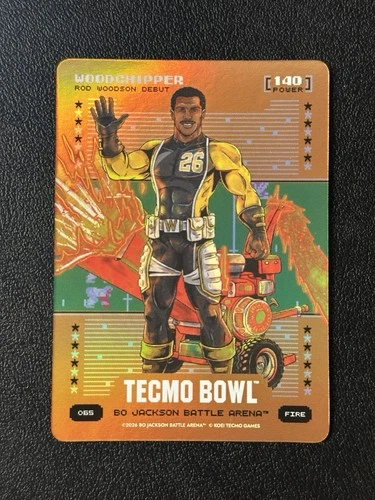 Bo Jackson Battle Arena Tecmo Bowl Orange BattleFoil Woodchipper Fire O65