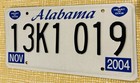 Alabama License Plate 13K1019 (‘04) , Heart Of Dixie, Near Mint Condition — photo 1