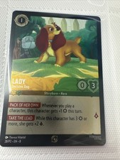 Lady - Decisive Dog 28/P2 Disney Lorcana League Promo Card Cold Foil