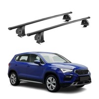 Stahl DachträGer FüR Seat Ateca 2016-2026 TÜV AbschließBar 75 Kg 2Tlg Schwarz
