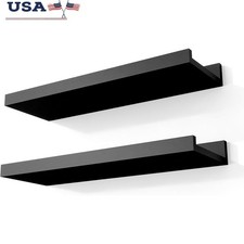 Floating Wall Shelves Set Home Decor Storage Elegant Display Shelves 2-Pack New