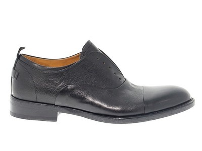Laceless BARRACUDA BU3035 in black leather - Men's Shoes