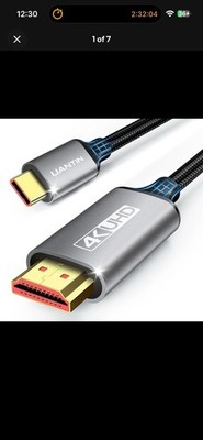 USB C to HDMI Cable 6Ft | 4K High-Speed USB 3.1 Type-C to HDMI Cord [Thunderbolt