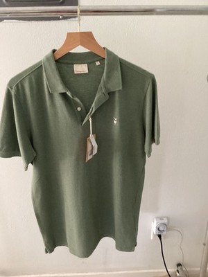 Knowledge cotton apparel mens polo green size M