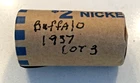 1937 Buffalo Nickel Half Roll, Qty 20, Fine Details, Full Dates, Lot 3