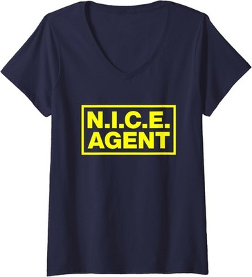 Nice Agent Official Happy Member Protest Costume Ladies' V-Neck Tshirt