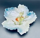 Vintage 1900s Leuchtenburg Germany Porcelain  Serving Dish Luster Finish florals — photo 1