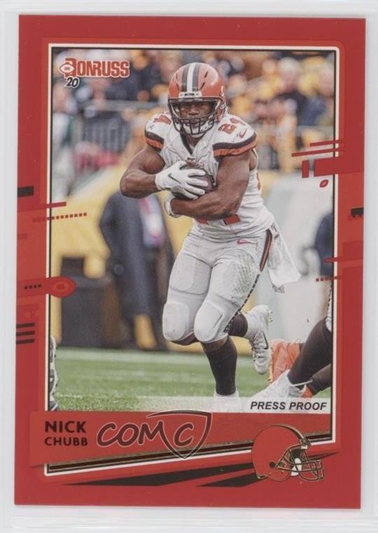 2020 Panini Donruss Press Proof Red Nick Chubb #72 2zr
