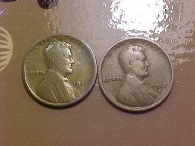 10 D MINT WHEAT CENTS 11D, 17D, 18D, 20D, 26D, 27D, 28D, 29D, 32D, 33D     bn74