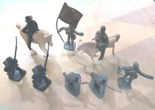 Vintage Plastic Toy Civil War Soldier Lot Of 10