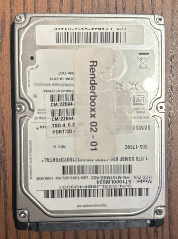 Apple 2,5" - 1TB - (Samsung ST1000LM024)