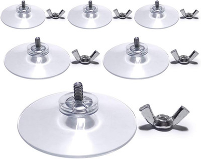 M4 Thread Transparent PVC Suction Cup with Screw Hook 2 Inch Diameter Butterf...