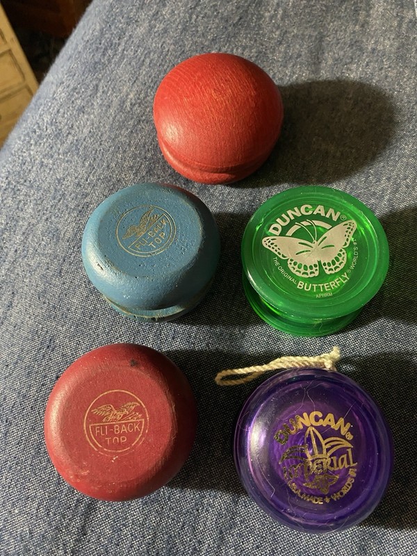 Duncan Wooden+ Fli Back Top~Yo-Yo Lot (5) FUN Collectibles!