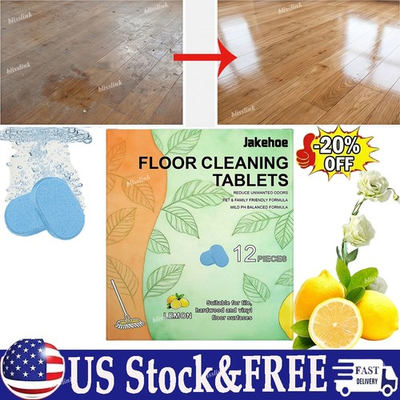 #ad 12PCS Floor Cleaning Tablets Dissolvable Floor Cleaner Tablets for Hard Floors $11.99