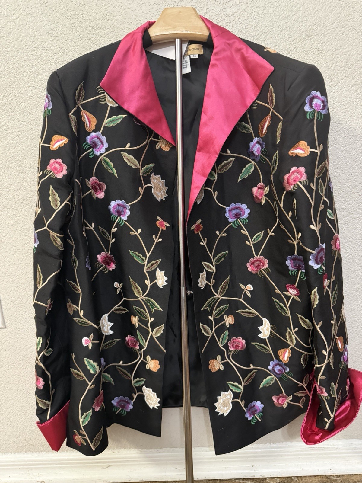 vitage  patrick christopher  embroidered floral j… - image 1