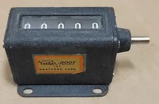 Veeder Root Mechanical Counter Hartford Conn. Vintage 5-Digit Works Steam Punk