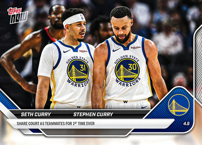 2025-26 Topps NOW Stephen Seth Curry #244 First Time Teammates Warriors UL3