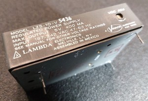 Lambda 5VDC Power Supply 400mA LZS-10-V 5436 Surplus NEW