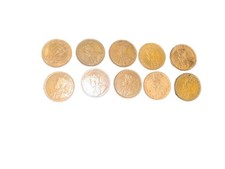 Lot Of 10 Canada George V - Large One Cent Pennies From 1916 Through 1920