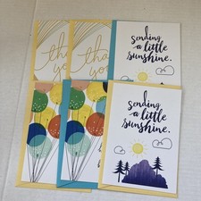 Lot of 6 Hallmark Cards Birthday, Thank, Greeting with Envelops  Stamps