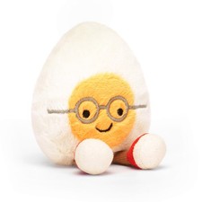 Jellycat Amuseables Boiled Egg Geek Stuffed Toy, Small 5.5 inches - Food Plush -