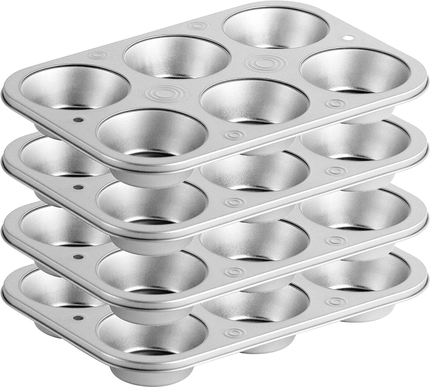 4 Pack Non-Stick Muffin Pans 6-Cup Bakeware for Baking Cupcakes Pack of 4
Opens in a new window or t