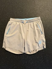 Baseball Lifestyle 101 Gray Pro Series V2 Grey Shorts with Blue Liner Large L