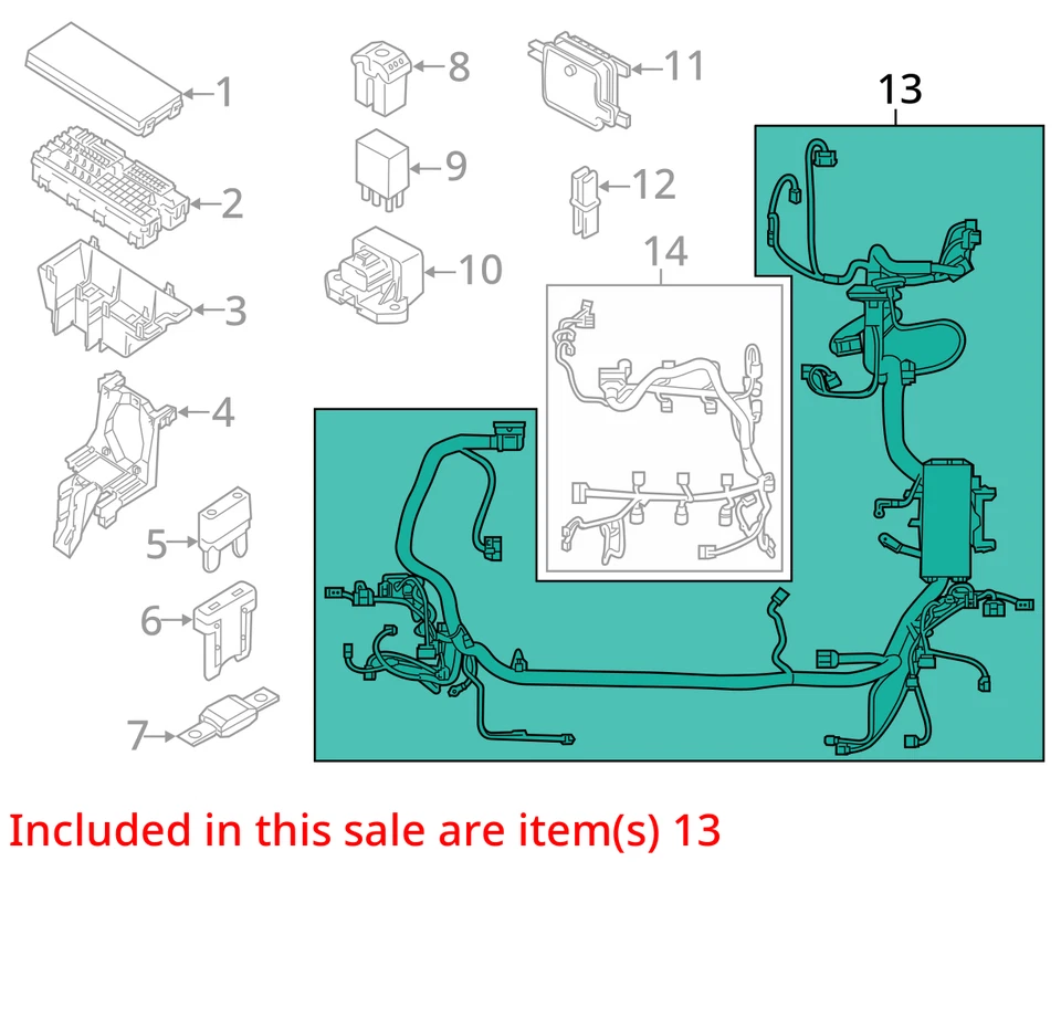 Ford Edge 2011-2011 caja de fusibles caja de fusibles módulo de relé ULUYQ Foto 3 de 4