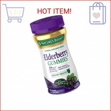Nature's Bounty Elderberry Gummies, Immune Support, Contains Vitamin A, C, D, E