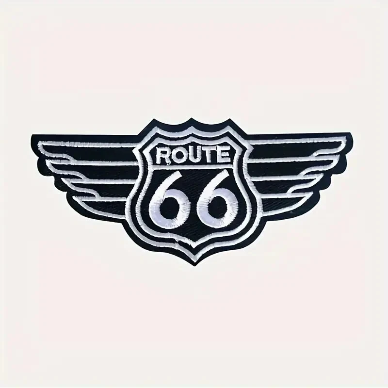 Route 66 iron on patch applique 4 5/8 x 2 1/8 inch - Image 2 of 4