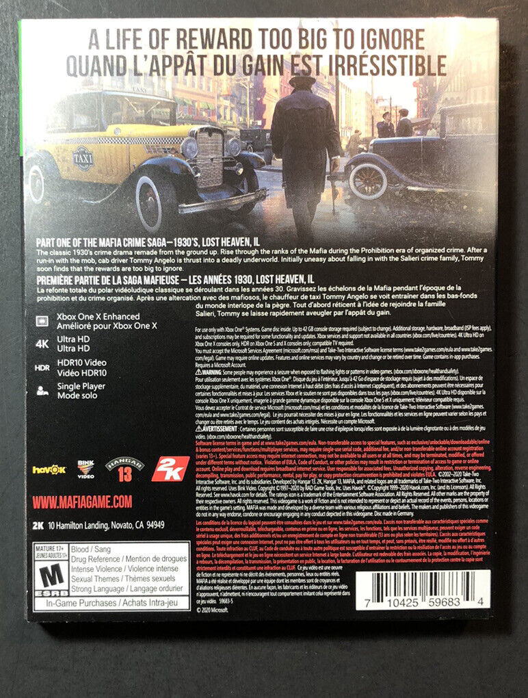 Mafia: Definitive Edition - Xbox One, Xbox One