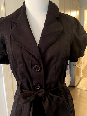 Veste Courte Sanctuary Noire à Pois Blancs - Taille M - Manches Bouffantes Légères