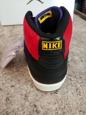 Nike Air Jordan 2 Retro ブラック/レッド サイズ27 Nike Women's Air Jordan 2 Retro Multi Color Red Black Shoes
