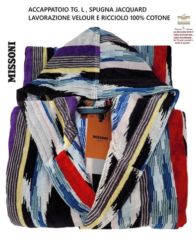 Set Spugne MISSONI 6 pezzi con accappatoio TG. L , completo bagno . - Bild 7 von 19