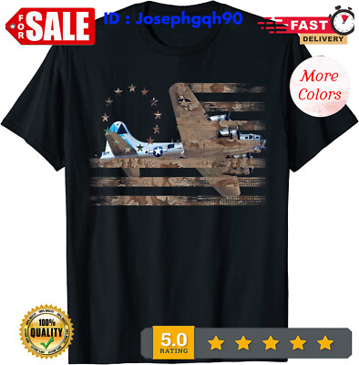 2025/NEW LIMITED Plane Aircraft USA Flag Veteran Pilot Cool Gift Idea T-Shirt.